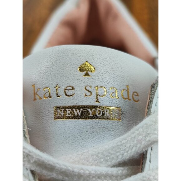 Kate Spade Women's Everhart Floral Leather Embroidered White Sneakers Size 6.5M - Picture 10 of 10